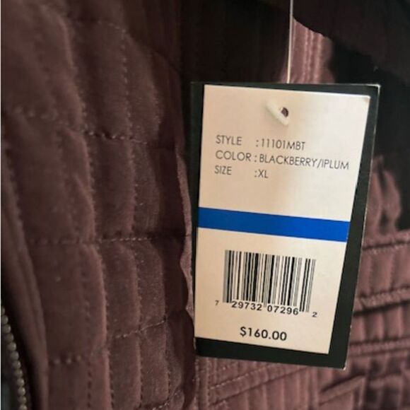 NWT Gallery Quilted Jacket in Blackberry Plum XL - Picture 7 of 7